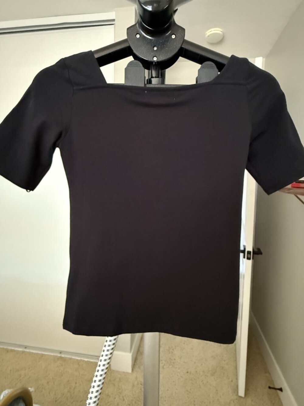 Nation LTD Lana Twisted Top Black Size XS NWT Pima Cotton Sweetheart $128 - Picture 4 of 6